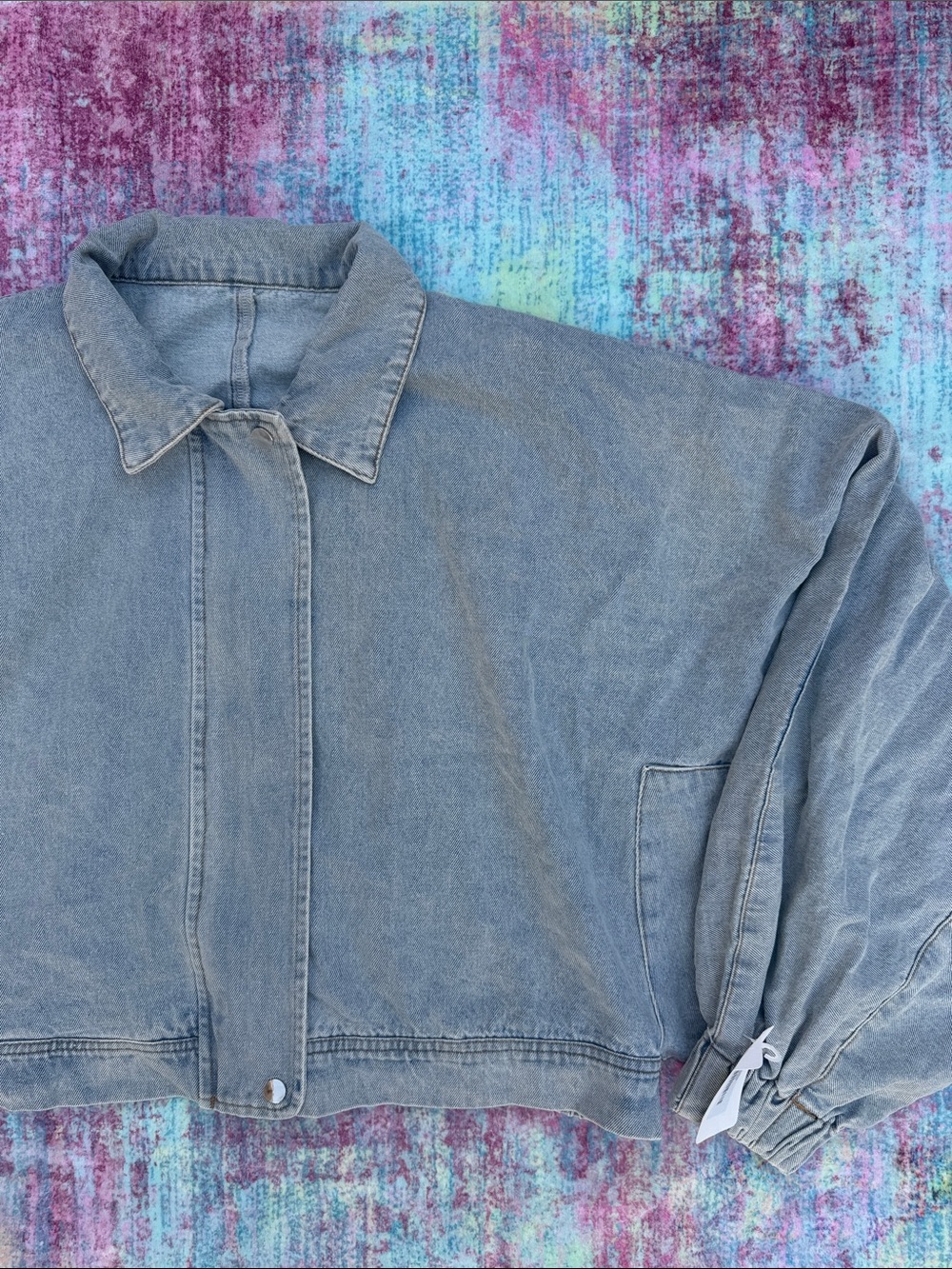 Women's Light Blue Washed Denim Jacket - Relaxed Fit
